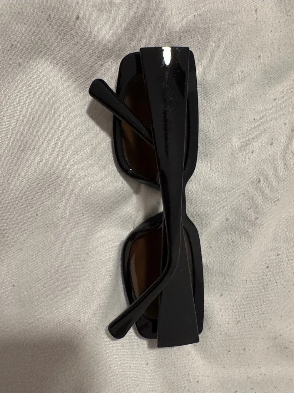 H&M Glossy Black Rectangular Sunglasses